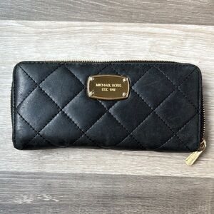 Michael Kors Black Quilted Wallet